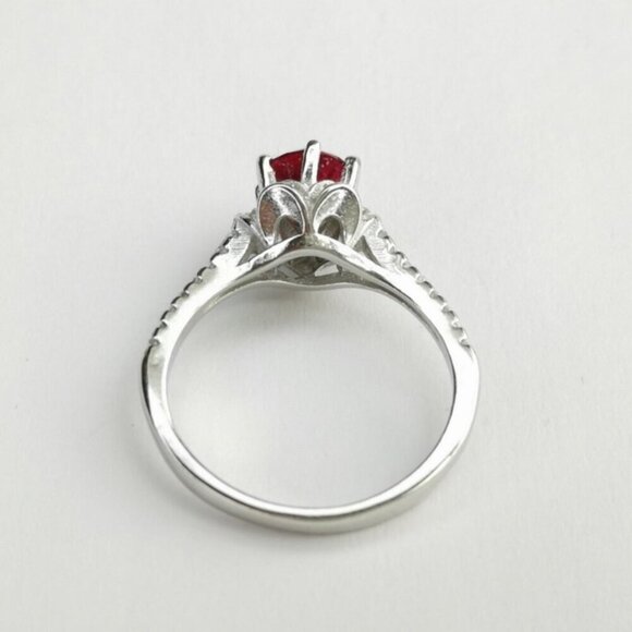 Lab Created Ruby CZ Ring size 8 - Picture 7 of 8